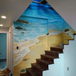 vẽ tranh tường cầu thang đẹp-a