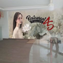 vẽ tranh tường nhà hàng 45-a