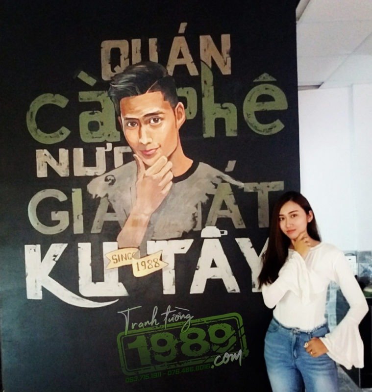 vẽ tường cà phê ku tây-bc