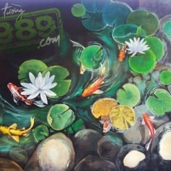 vẽ tường cá chép-a