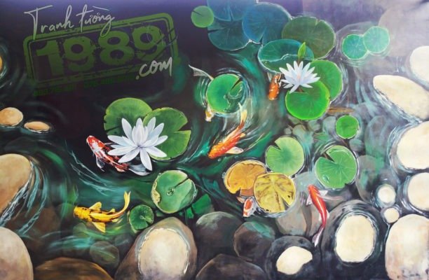 vẽ tường cá chép-a