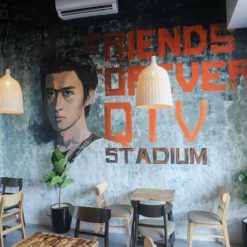 vẽ tranh tường QTV stadium-q