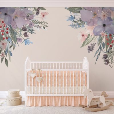 Summer Wild Garden Corners Original Pink Wall 1024x1024