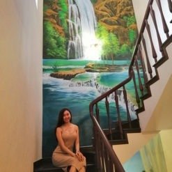 vẽ tranh tường cầu thang-q
