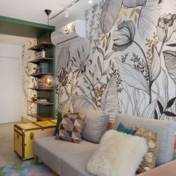 vẽ tranh tường phòng khách đẹp-ae