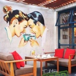 Ve Tranh Tuong Quan Cafe 3