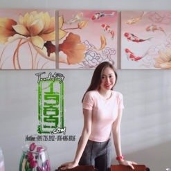 Vẽ Tranh Treo Bát Ngư Quần Tựu
