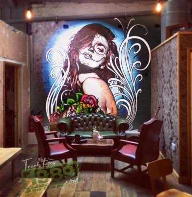 Vẽ Tranh Tường Cafe.a