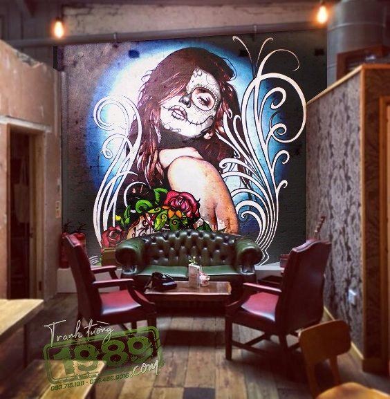Vẽ Tranh Tường Cafe.a