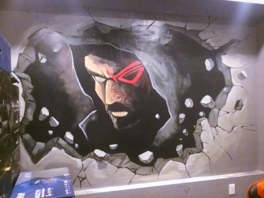 Vẽ Tường Phòng Stream Qtv