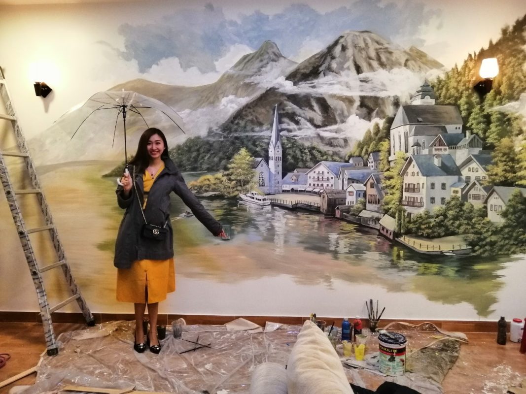 tranh tường hallstat-đà lạt