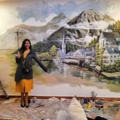 tranh tường hallstat-đà lạt