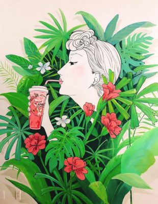 Vẽ Quán Trà Sữa Bính Dương.a