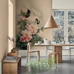 Vẽ Tranh TƯỜng Hoa Mẫu đơn 1