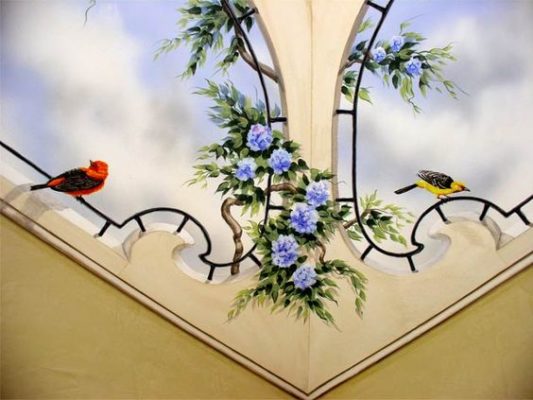Vẽ Tranh Tường 3d Trần Nhà.g