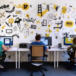 Vẽ Tranh Tường 3d Văn Phòng.b