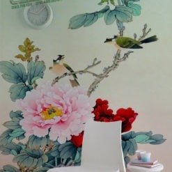 Vẽ Tranh Tường Hoa Mẫu đơn