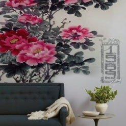 Vẽ Tranh Tường Hoa Mẫu đơn.ca