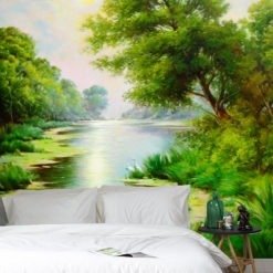 Vẽ Tranh Tường Phong Cảnh đồng Quê.d