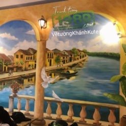 Vẽ Tường 3d Quán Bún đậu Hàng Khay