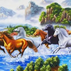 Tranh Phong Thủy Bách Mã đồ B