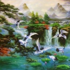 Vẽ Tranh Phong Thủy Hồ Quang Sơn Sắc C