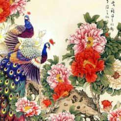 Tranh Phong Thủy Phượng Hoàng Song Phi R