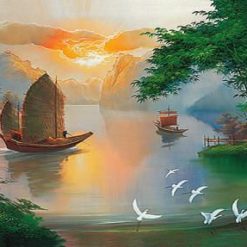 Tranh Phong Thủy Thuận Buồm Xuôi Gió Q