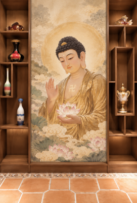 Tranh Tuong Phat A Di Da Va Hoa Sen 28