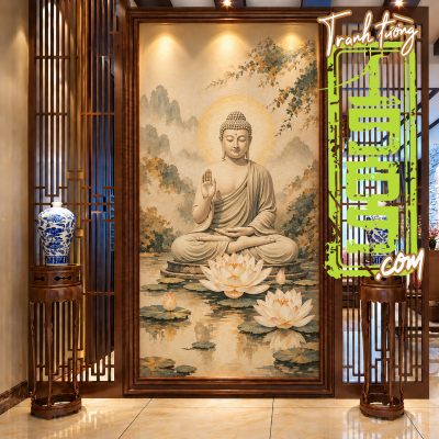 Tranh Tuong Phat Giao Phong Cach Thuy Mac 37