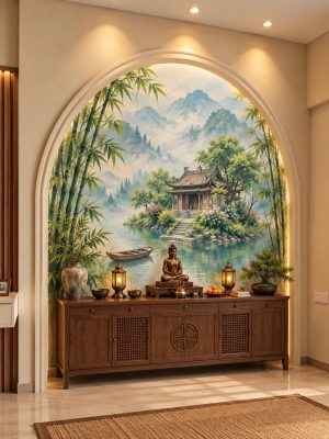 Tranh Tuong Phat Giao Phong Canh 3d May Nui 48