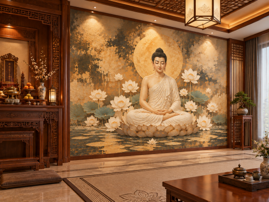 Tranh Tuong Phat Giao Trang Nghiem 01