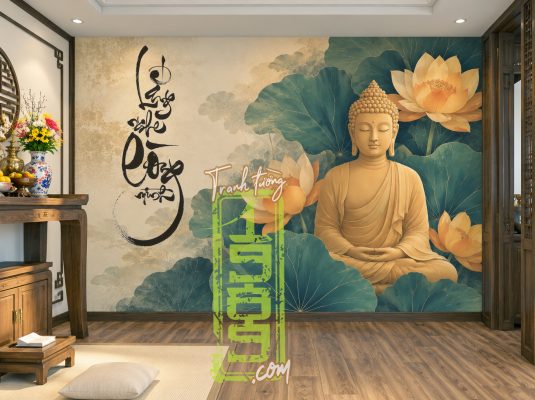 Tranh Tuong Phat Va Hoa Sen 31