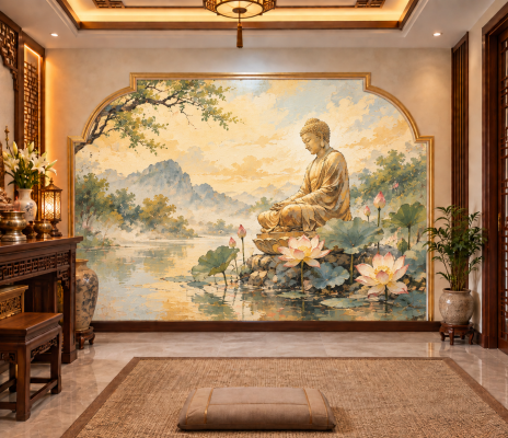 Tranh Tuong Phat Va Thien Nhien 09