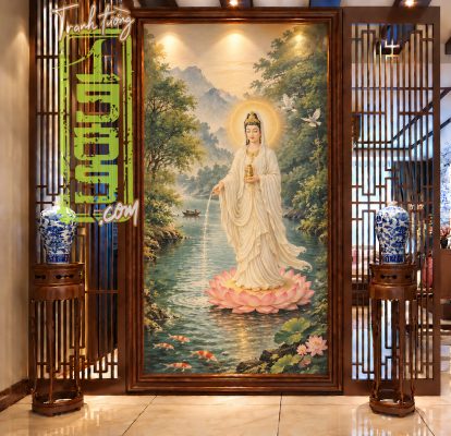 Tranh Tuong Quan Am Va Phong Canh Thien Nhien 26